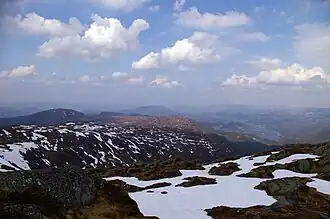 Berglandschap op het eiland