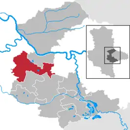 Kaart van Osternienburger Land