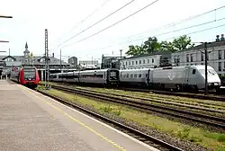 De treinen van de SJ, DSBFirst en DSB op de Kystbanen op 26 mei 2009]]