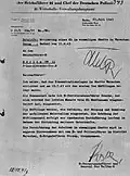 Brief van 23&nbsp;juli 1943 waarin Oswald Pohl aan Himmler meldt dat het kamp per 19&nbsp;juli 1943 in gebruik is genomen