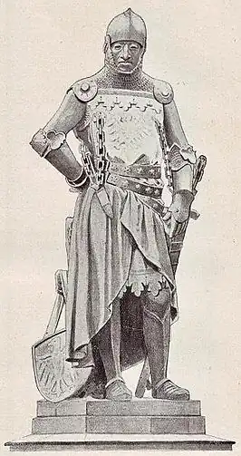 Standbeeld van Otto V van Beieren in de Siegesallee in Berlijn door Adolf Brütt (1899).