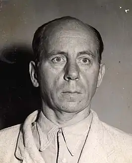 Portret van Hofmann tijdens zijn proces in maart 1948