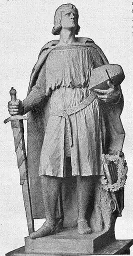 Standbeeld van Otto IV van Brandenburg in de Siegesallee in Berlijn.