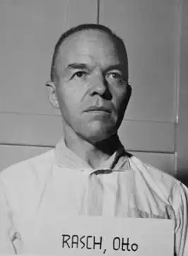 Otto Rasch tijdens de Processen van Neurenberg