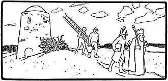 Prent uit Die Nelke door Otto Ubbelohde, 1909