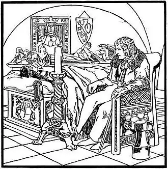 Prent Die drei Schlangenblätter. Otto Ubbelohde, 1909