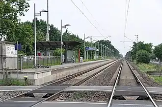 Een van de twee perrons van station Otze (2012)