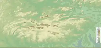 Kaart van Ouachita Mountains