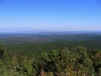Een deel van de Ouachita Mountains in Oklahoma wordt beschermd door een gelijknamig National Forest