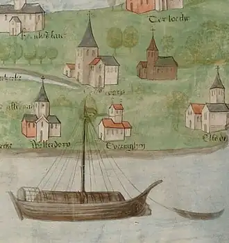 Oud-Everinge op de Scheldekaart (circa 1500)
