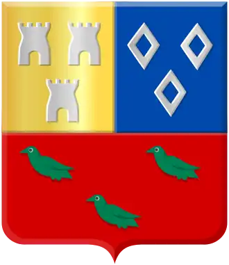 Het wapen van Oud en Nieuw Gastel (met vogels/eenden)