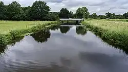 Oude Diep bij Roden vanaf de oude spoorbrug in de vroegere Philipslijn