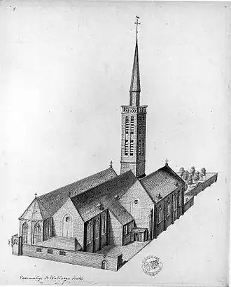 De oude Sint-Walburgakerk.