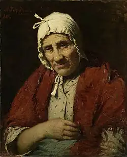 Portret van een oude Joodse vrouw (1880)