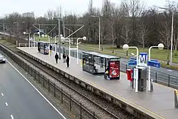Sneltramhalte Ouderkerkerlaan in Amstelveen (1990-2019).