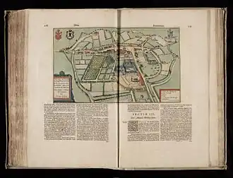 Oudenburg in de eerste helft van de 17e eeuw (afbeelding uit Flandria Illustrata - 1641)