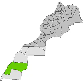 Kaart van Oued ed Dahab