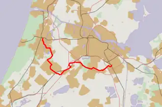 Zuidtangent op de kaart