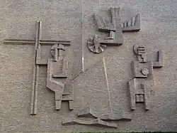 Reliëf (1957) Sint Theobaldus en Antonius van Paduakerk, Overloon
