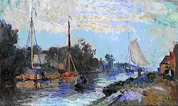 Zicht op de rivier De Schie