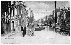De Overtoomse Vaart voor de demping; circa 1900.