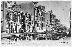 De Overtoomse Vaart voor de demping; circa 1900.