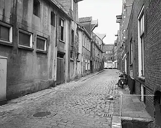 Achter de Muur, vanaf de Poelestraat, 1974