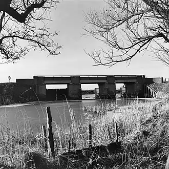 Voormalige sluis Getswerdersyl in de Slachtedijk (1982)