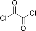 Structuurformule van oxalylchloride
