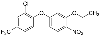 Structuurformule van oxyfluorfen