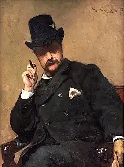 David Oyens, door zijn tweelingbroer Pieter Oyens (1873)