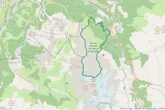 Perimeter van het Réserve naturelle nationale des Hauts de Villaroger