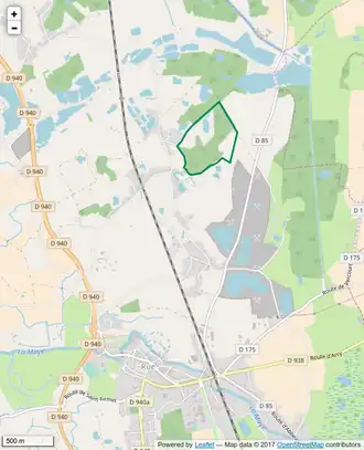 Kaart van het gebied