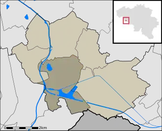 Kaart van Péronnes-lez-Antoing