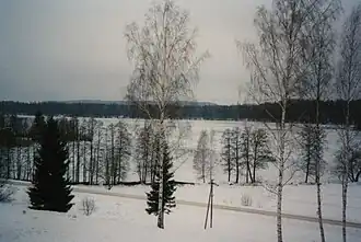 Het meer in de winter