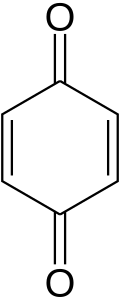 Structuurformule van 1,4-benzochinon