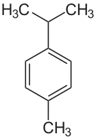Structuurformule van p-cymeen