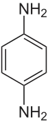 Structuurformule van p-fenyleendiamine