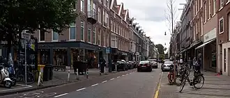 Zicht op een deel van de P.C. Hooftstraat