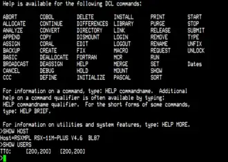 RSX-11M-Plus 4.6 in de SIMH PDP-11 emulator