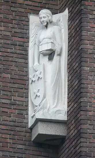 Engel aan de watertoren in Breda (1934)