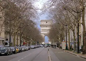 Avenue Kléber gezien in de richting van de Arc de Triomphe