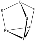 Structuurformule van fosforsesquisulfide