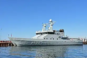 P520 Diana (ship, 2007) at Naval Base Korsør