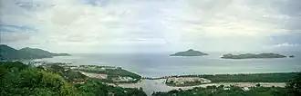 Panorama van het Seychelse eiland Mahé.