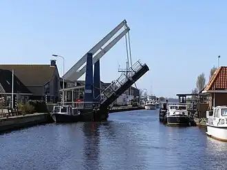 Ophaalbrug Pier Christiaanbrug in Echtenerbrug