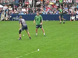 Strijd om de kaats bij het witte blokje