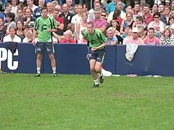 Opslager neemt zijn aanloop