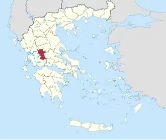 Locatie van het departement Eurytanië