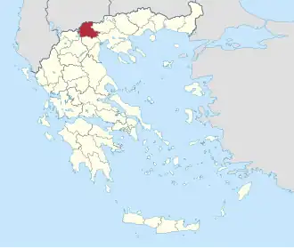 Locatie van het departement Pella